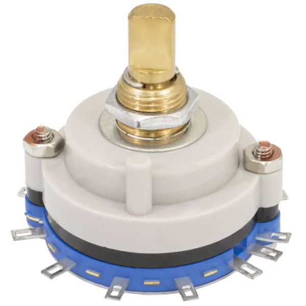 Переключатель галетный DP6T, 30в, 0.5а, в корпус M9, RCL371-1-2-6