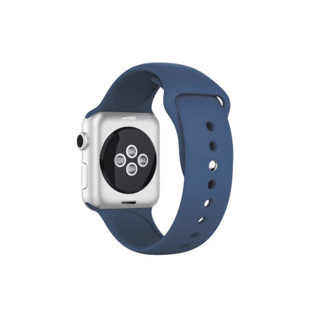 Ремешок классический силиконовый для Apple Watch (38-40мм) DF iClassicband-01 (blue)