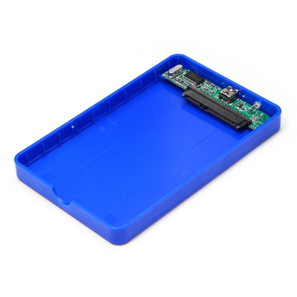 Внешний бокс для HDD 2.5" USB_2.0  Gembird EE2-U2S-40P-B синий,пластик