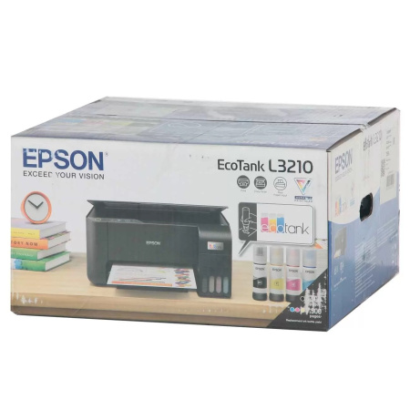 МФУ Струйный Цветной A4 Epson EcoTank L3210 33 стр/м USB  СНПЧ