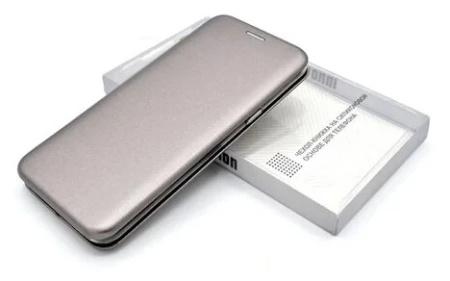 Чехол-книжка для Xiaomi_Redmi_Note_9 INNOVATION серебро