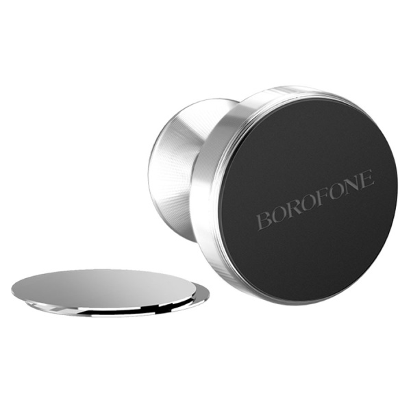 Держатель BOROFONE BH5 магнитный/крепление на панель (серебро)