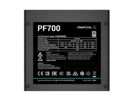 Блок питания 700Вт Deepcool PF700 (APFC,120мм,4PCI-E,6SATA,80+)R-PF700D-HA0B-EU]
