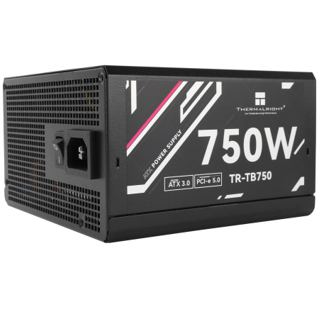 Блок питания 750W/ Power Supply Thermalright, 750W 80+ Bronze (ATX, 3.0, PCIe 5.0, Full modular, 1x24(20+4)pin, 2xCPU 8(4+4)pin, 4xPCIe*2 8(6+2)pin, 3xSATA3, 1x12+4pin (12VHPWR PCIe 5.0 12+4pin 600mm), 3xMOLEX4pin, Active, 120x120mm, 150x140x86mm, APFC, b