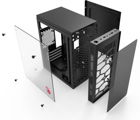 Корпус Bloody BD-CC101 черный без БП mATX 1x80mm 1x92mm 2x120mm 2xUSB2.0 1xUSB3.0 audio