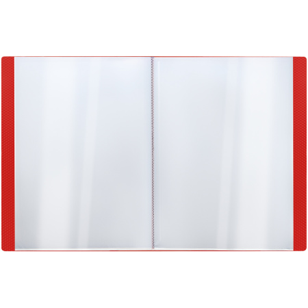 Папка с 80 вкл. СТАММ "Кристалл" 30мм, 800мкм, красная (ММ-30790)