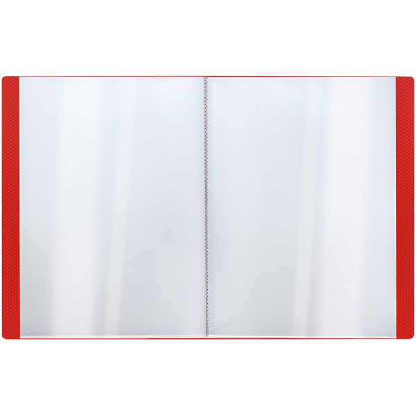 Папка с 80 вкл. СТАММ "Кристалл" 30мм, 800мкм, красная (ММ-30790)