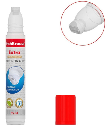Клей канцелярский Erich Krause 55мл. с силикон. наконечником (21024)