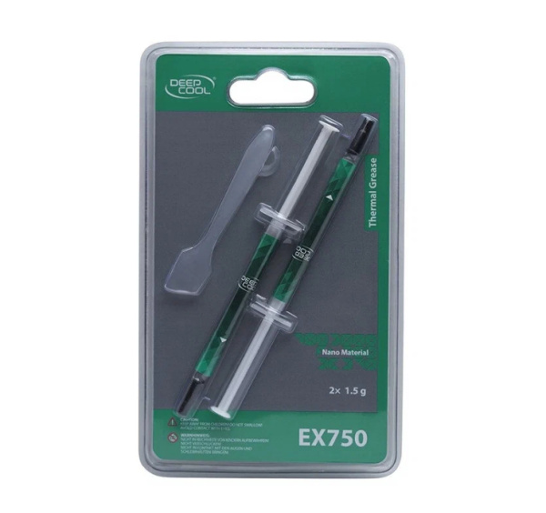 Термопаста DEEPCOOL EX750 шприц 3гр (2*1,5гр) (6,2 Вт/мК)
