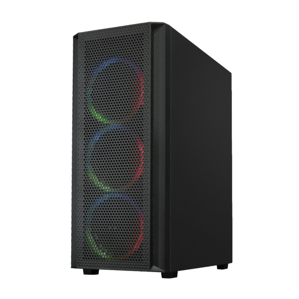 Корпус ATX Б_БП XASTRA A311 4FRGB Black (USB3.0,Audio,TG+Mesh,черный,4х120мм FRGB)[A311-4FR12F]