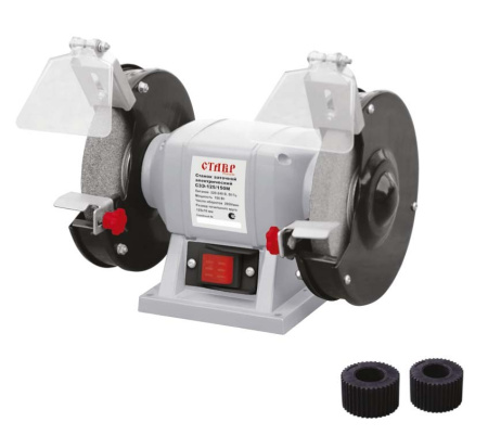 Станок заточной Ставр СЗЭ-125/150М 150Вт, 2950 об/мин, круг 125*16мм, посадка 12,7/32мм