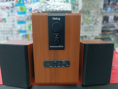 Распродажа! Актив.колонки 2.1 Dialog Progressive AP-150 10Вт, USB/SD, питание от сети, MDF, Brown(мятая упаковка)