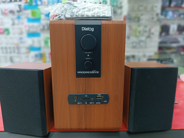 Распродажа! Актив.колонки 2.1 Dialog Progressive AP-150 10Вт, USB/SD, питание от сети, MDF, Brown(мятая упаковка)