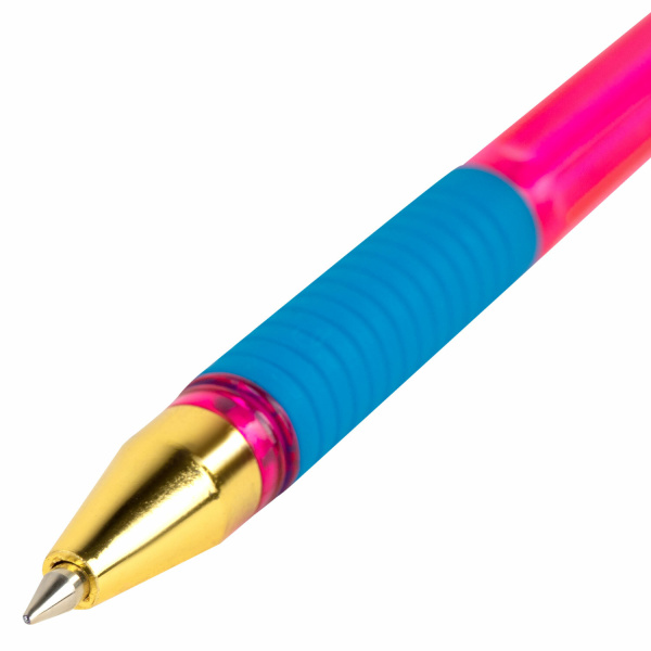 Ручка шариковая BRAUBERG "X-ONE NEON" 0,35мм., синяя (143987)