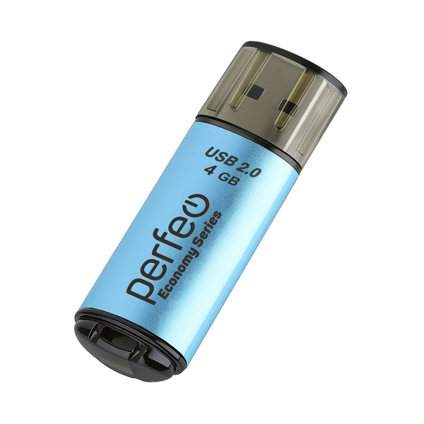 Флеш-накопитель USB2.0 4Gb Perfeo E04 (PF-E04N004ES) синий