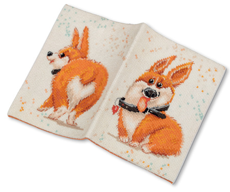 Набор для вышивания "PANNA" OP-7393 "Обложка для паспорта. Корги"