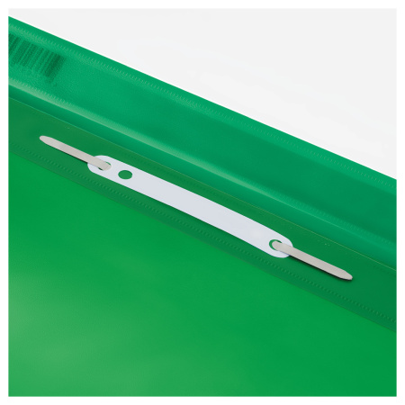 Скоросшиватель пластиковый А4 160мкм. СТАММ с перфорацией, зеленый (ММ-32256)