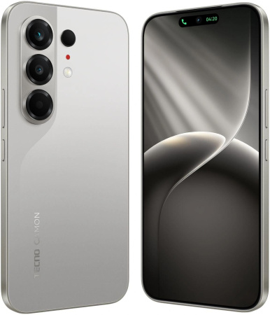 Смартфон Tecno Camon 50 256Gb 8Gb титан моноблок 3G 4G 2Sim 6.78" 1208x2644 Android 16 50Mpix 802.11 a/b/g/n/ac NFC GPS GSM900/1800 GSM1900 Protect FM