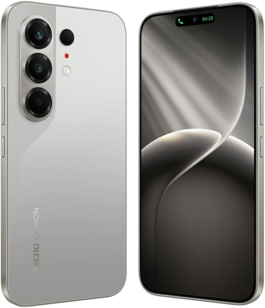 Смартфон Tecno Camon 50 256Gb 12Gb титан моноблок 3G 4G 2Sim 6.78" 1208x2644 Android 16 50Mpix 802.11 a/b/g/n/ac NFC GPS GSM900/1800 GSM1900 Protect FM
