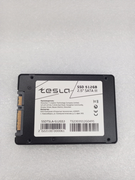Распродажа! SSD-накопитель 512GB TESLA [SSDTSLA-512GBS3](TLC,550/500 Мб/с)