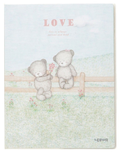 Блокнот LENWA А5, 96 листов в ПВХ обложке 1+1 "Love. Bears" LJTA53443-11150C