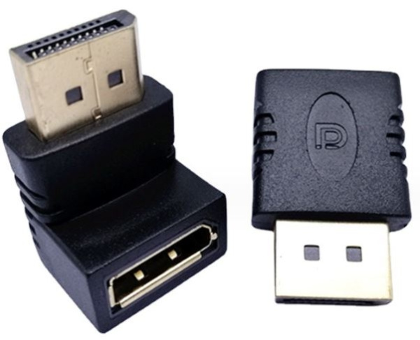 Переходник DisplayPort (DP) гн. - DisplayPort (DP) шт. угловой, 90гр