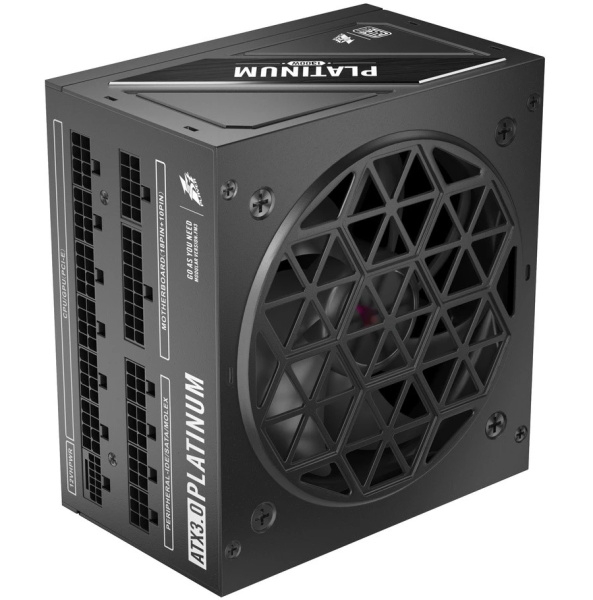 Блок питания 1300Вт 1STPLAYER NGDP Platinum 1300W Black (APFC,120мм,4PCI-E,12VHPWR,12SATA,80+Platinum,модульный)[HA-1300BA3-BK]