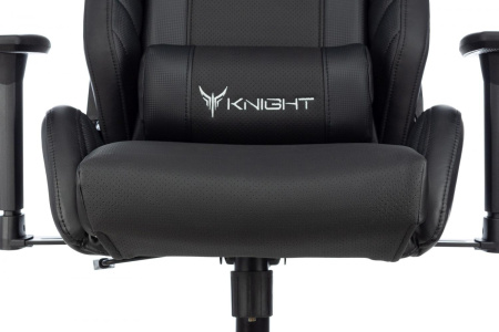 Кресло игровое Knight Thunder 5X черный экокожа крестов. металл