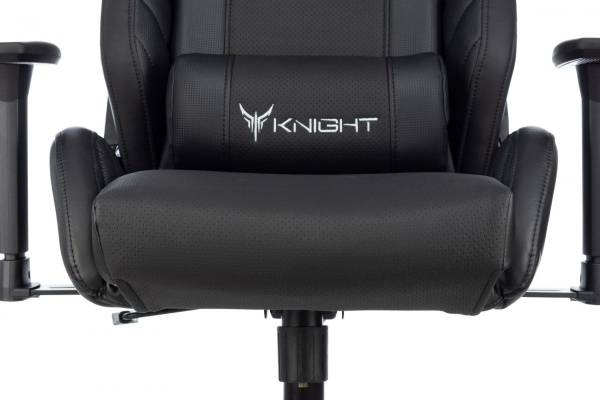 Кресло игровое Knight Thunder 5X черный экокожа крестов. металл