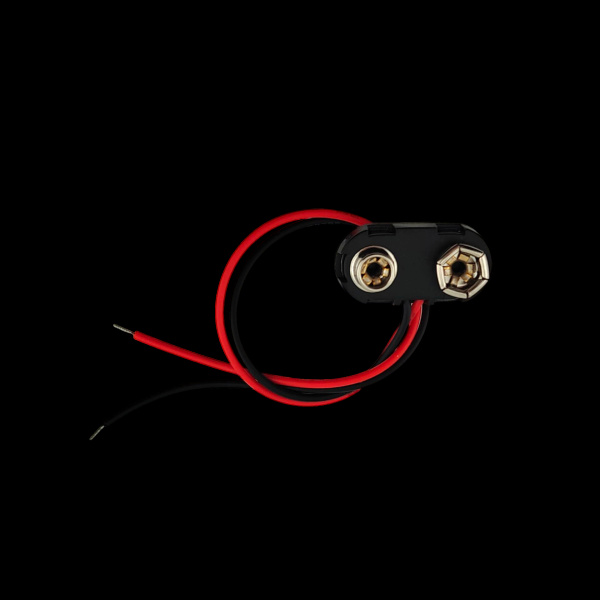 Разъем для батреи крона (6F22, 6LR61), с кабелем 150мм, BS-E 2P DSK3