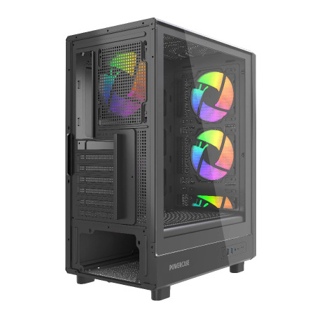 Корпус ATX Б_БП Powercase Mistral A4B (USB, Audio,TG, 4x120mm FRGB, черный)[CMAB-L4]