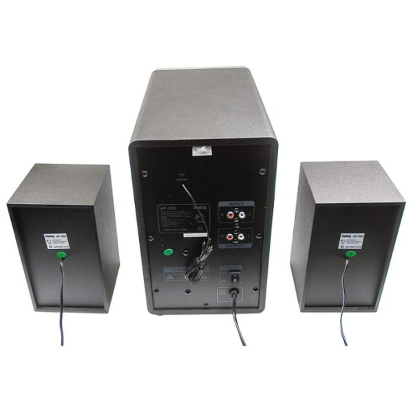 Актив.колонки 2.1 Dialog Progressive AP-220 60Вт, USB/SD, питание от сети, MDF, Black