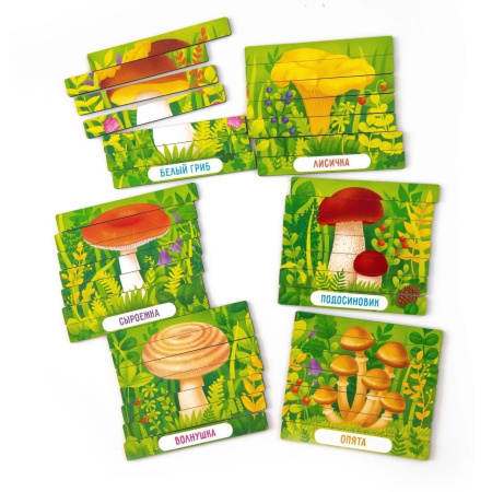 ТИМБЕР Пазл-палочки "Грибы" IG0360