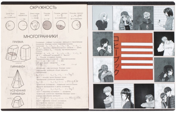 Тетрадь предметная 48л. кл. "Аниме-Геометрия" ПЗБФ (026370)