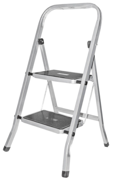 Лестница-стремянка  ARNO 46 см, 2 прорезиненные ступени 20*30см, стальная, нагрузка до 150кг