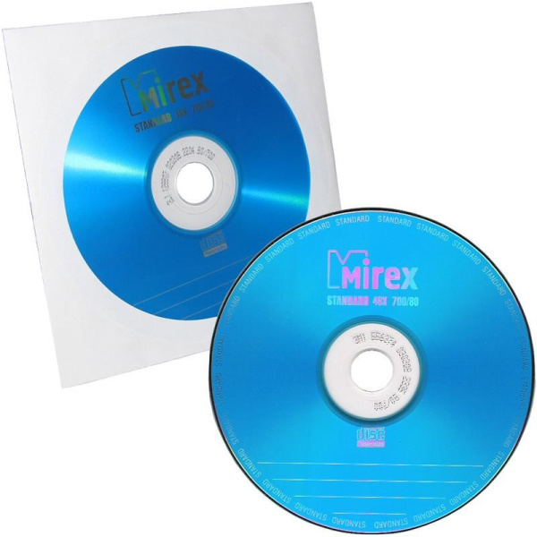Диск CD-R 1шт Mirex 700Mb 48x конверт с окном (UL120051A8C)