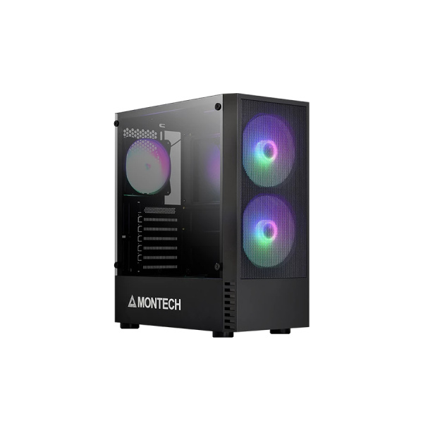 Корпус ATX Б_БП Montech X2 MESH Black (USB, Audio,TG, 2x140mm,1x120mm FRGB, черный)[X2MESHB]