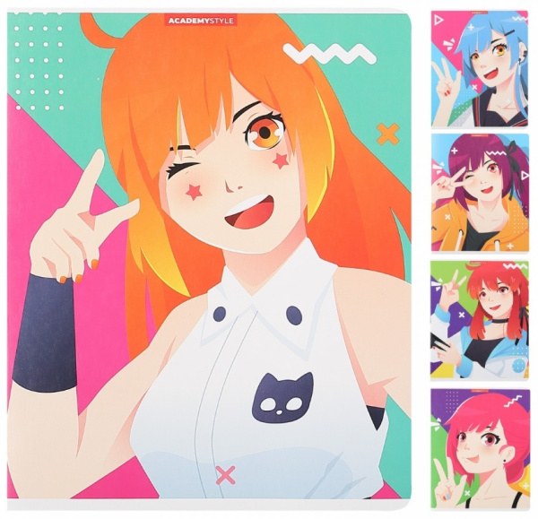 Тетрадь 48л. кл. "Аниме" КанцБиз, ассорти (13031/5)