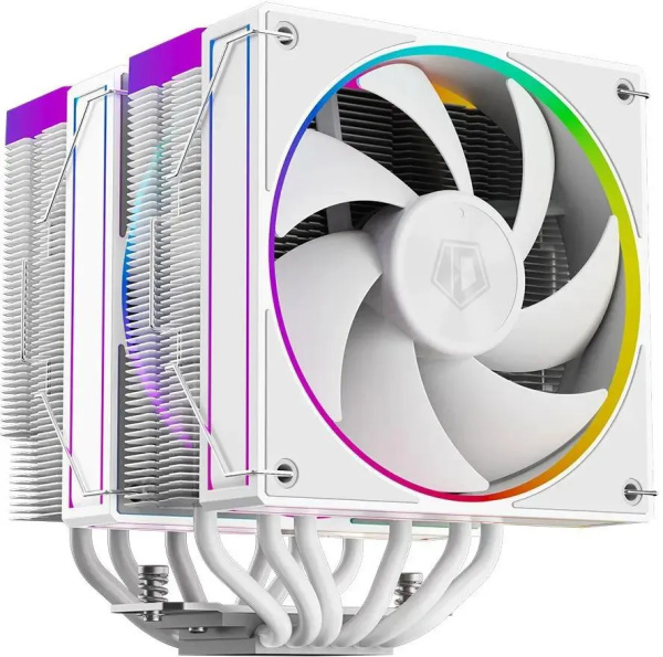 Кулер S115x/1200/1700/AMx ID-Cooling FROZN A620 ARGB WHITE (270W/2*120mm ARGB/500-2000rpm,6 тепл.трубок)