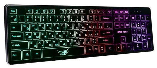 Игровая клавиатура USB Dialog Gan-Kata KGK-17U мембранная, подсветка, Black