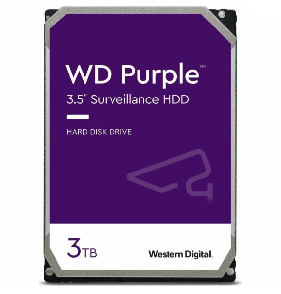 Жесткий диск HDD 3,0Tb WD WD33PURZ Purple 5400,256Mb