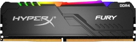 Модуль памяти DIMM DDR4 8Гб 3733МГц Kingston HyperX FURY RGB (HX437C19FB3A/8) CL19 Модуль памяти DIMM DDR4 8Гб 3733МГц Kingston HyperX FURY RGB (HX437C19FB3A/8) CL19