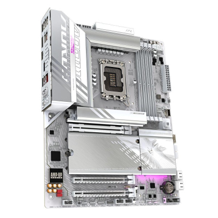 Материнская плата Gigabyte Bad Pack Z890 AORUS ELITE WIFI7 ICE, Socket 1851, Intel®Z890, 4xDDR5-6400, DP, 3xPCI-Ex16, 4xSATA3(RAID 0/1/5/10), 4xM.2, 8Ch Audio, 1x2.5GbLan, WiFi, (4+4)xUSB2.0, (5+2)xUSB3.2, (1+1)xUSB Type-C™, ATX, RTL bp