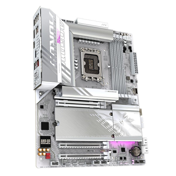 Материнская плата Gigabyte Bad Pack Z890 AORUS ELITE WIFI7 ICE, Socket 1851, Intel®Z890, 4xDDR5-6400, DP, 3xPCI-Ex16, 4xSATA3(RAID 0/1/5/10), 4xM.2, 8Ch Audio, 1x2.5GbLan, WiFi, (4+4)xUSB2.0, (5+2)xUSB3.2, (1+1)xUSB Type-C™, ATX, RTL bp