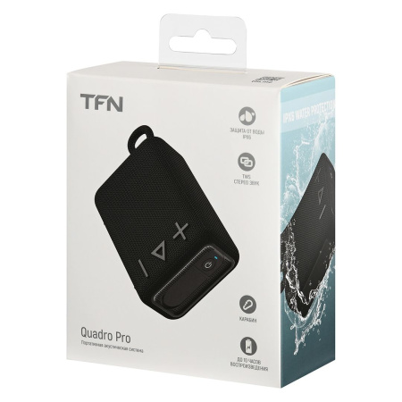 Портативная колонка TFN TWS Quadro Pro, Bluetooth 1x5Вт 1800mAh черный