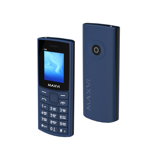 Сотовый Maxvi C40 Blue 2sim/1.77"/160*128/microSD/0.3МП/Bt/600мАч/моноблок