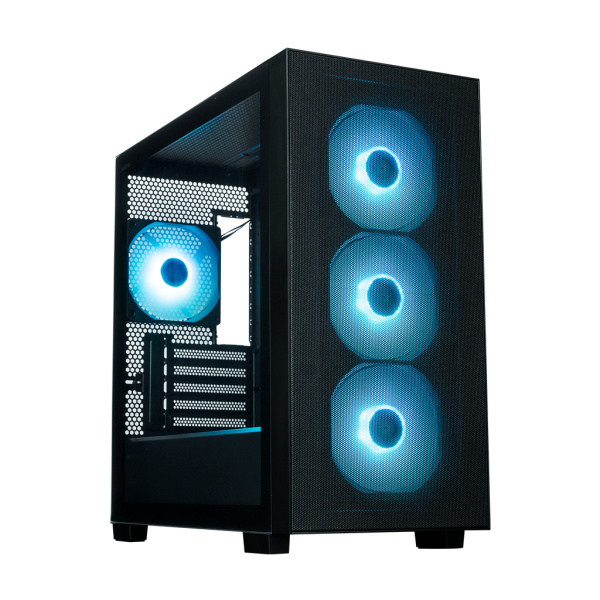 Корпус mATX Б_БП XASTRA A510M 4ARGB-UC Black (USB3.0,Audio,TG+Mesh,черный,PWM fans,4х120мм FC ARGB,Type-C)[A510M-4FC12A-UC]