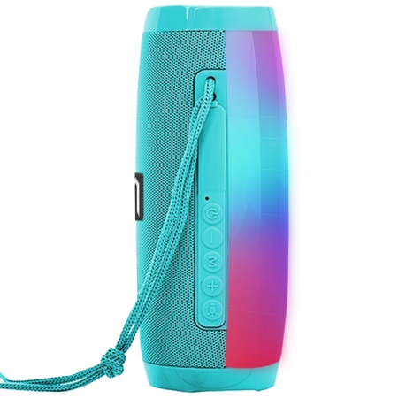 Портативная колонка Jet.A PBS-50 Bluetooth 2x5Вт 1200mAh LED подсветка Аквамарин