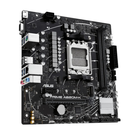 Мат.плата SocAM5 AMD A620 ASUS PRIME A620M-K (mATX,2DDR5,M.2,PCI-E16,PCI-E,HDMI,VGA,PC7200)