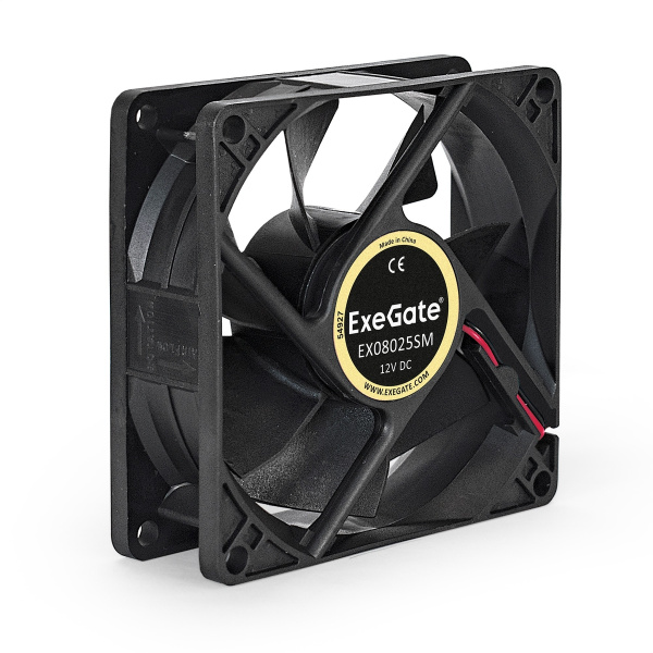 Вентилятор 12В DC ExeGate EX08025SM (80x80x25 мм, Sleeve bearing (подшипник скольжения), Molex, 2200RPM, 22dBA
